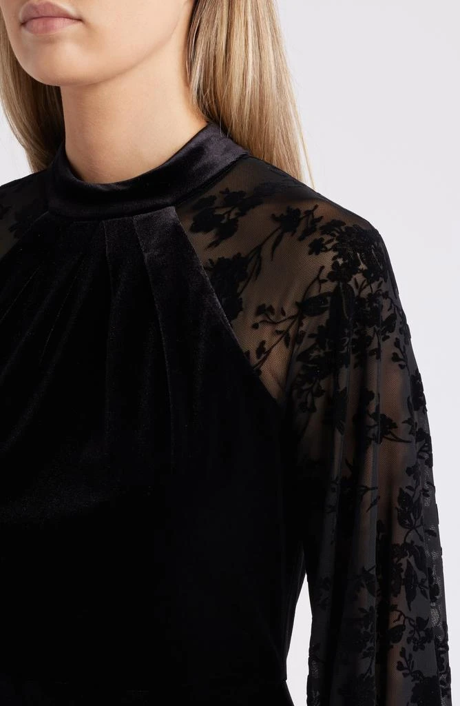 Eliza J Long Sleeve Velvet Cocktail Dress 4