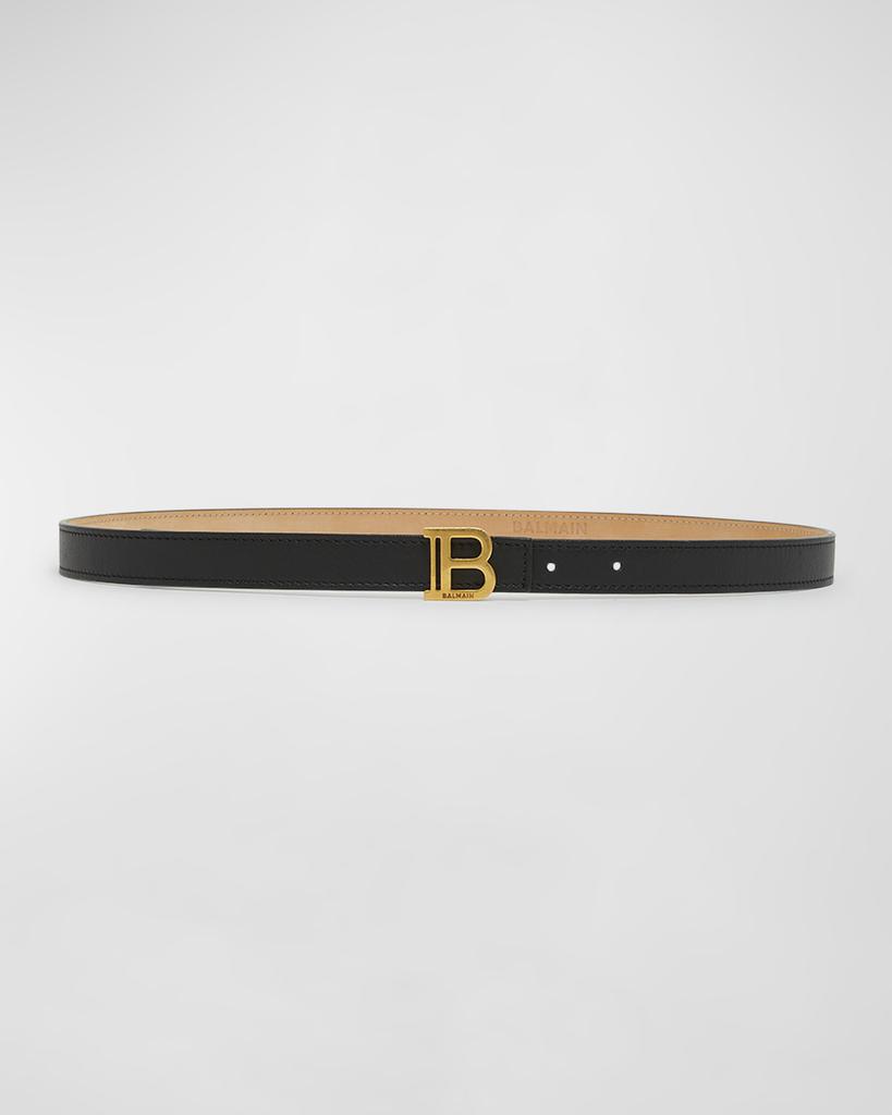ベルト BALMAIN B-BELT LEATHER BELT B-Belt in leather black - Women | BALMAIN