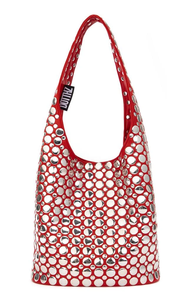 DOTTHZ DOTTHZ - Valerie Embellished Vegan-Leather Bag - Red - OS - Moda Operandi 1