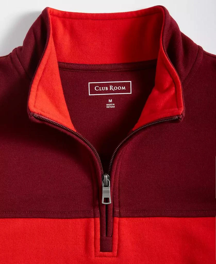 Club Room Men's Colorblocked Quarter-Zip Fleece Sweater, Created for Macy's 3