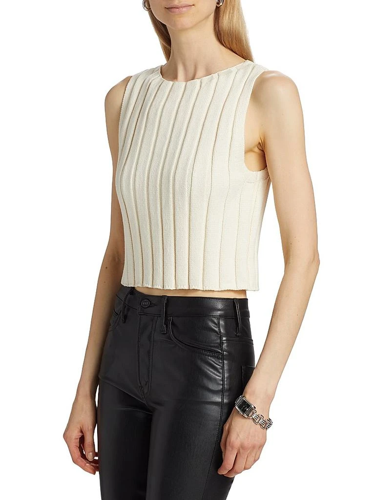Reformation Callie Cotton Rib-Knit Sweater Tank 4