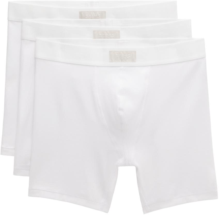 SKIMS Three-Pack White SKIMS Cotton 5" Boxer Briefs