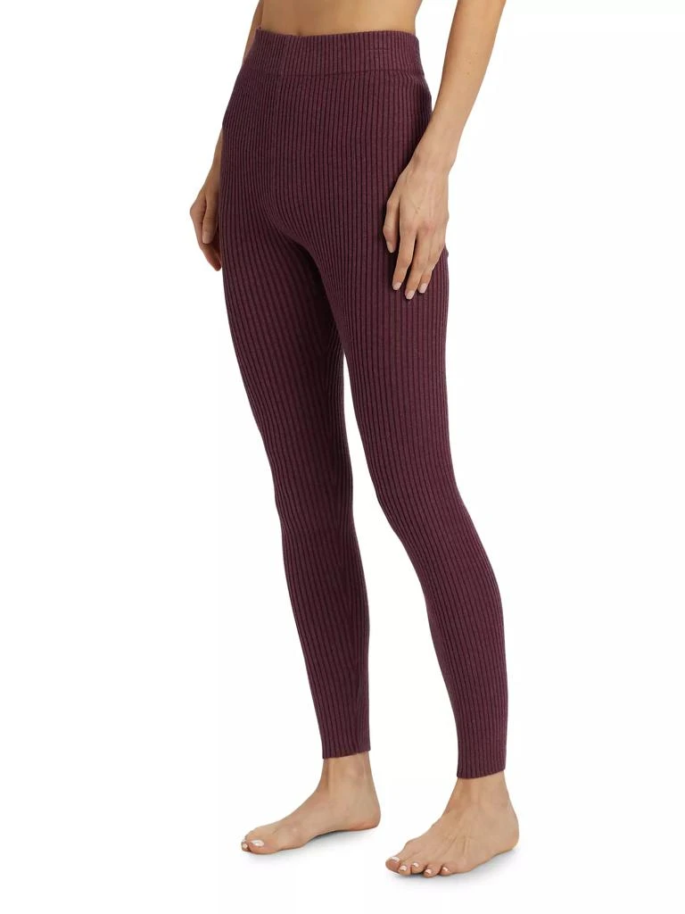 Lunya Cozy Cotton & Silk-Blend Rib-Knit Leggings 4