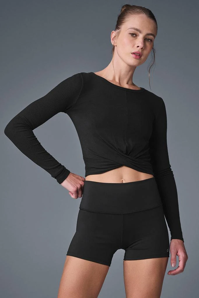 Alo Cover Long Sleeve Top - Black 1
