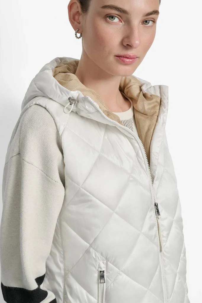 DKNY QUILTED HOODED VEST 4