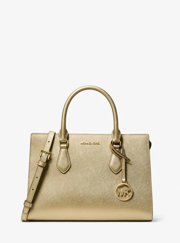 Michael Kors Sheila Medium Metallic Satchel