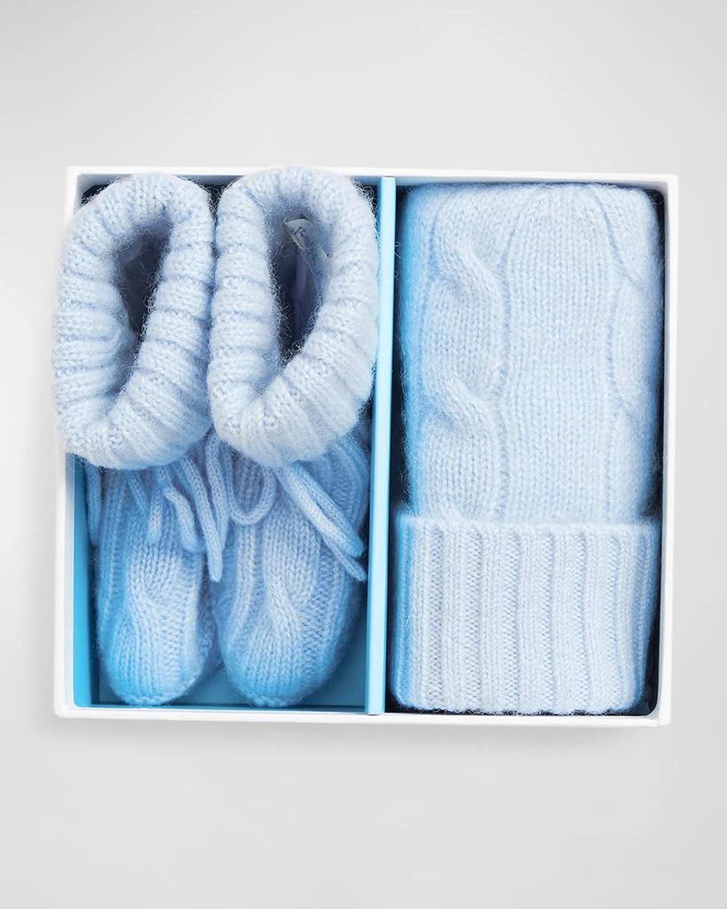 Ralph Lauren Boy's Cashmere Hat & Booties Gift Set, Size Newborn-9M 2
