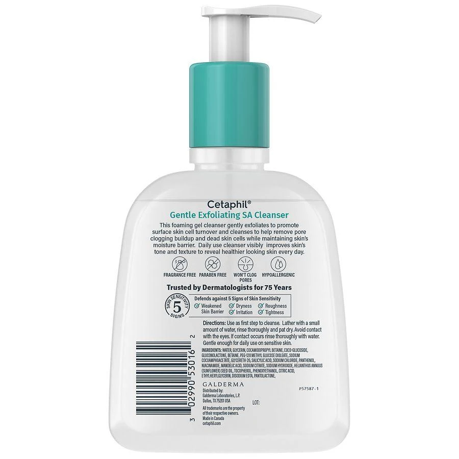 Cetaphil Gentle Exfoliating SA Cleanser Unscented 4
