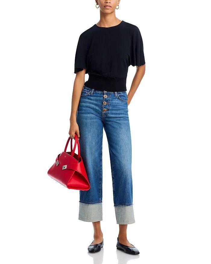 Derek Lam Simona High Rise Cuff Straight Jeans in Soho 2