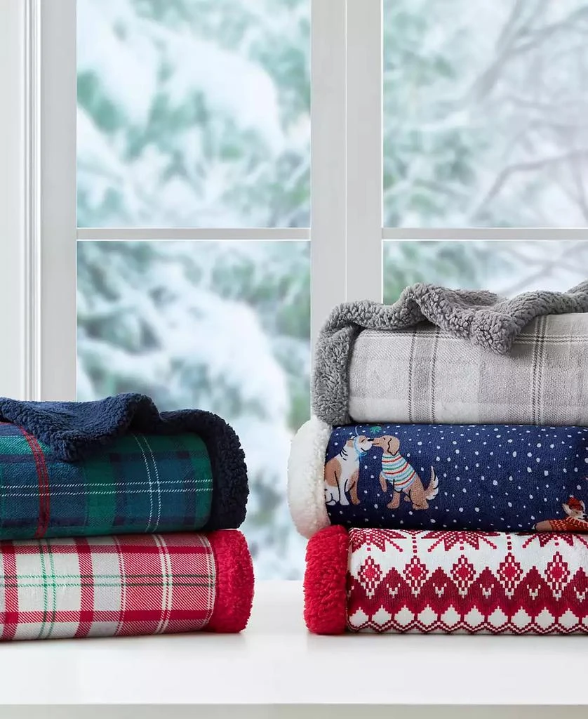 Martha Stewart Cozy Plush Throw, 50" x 60", Exclusively at Macy’s 1