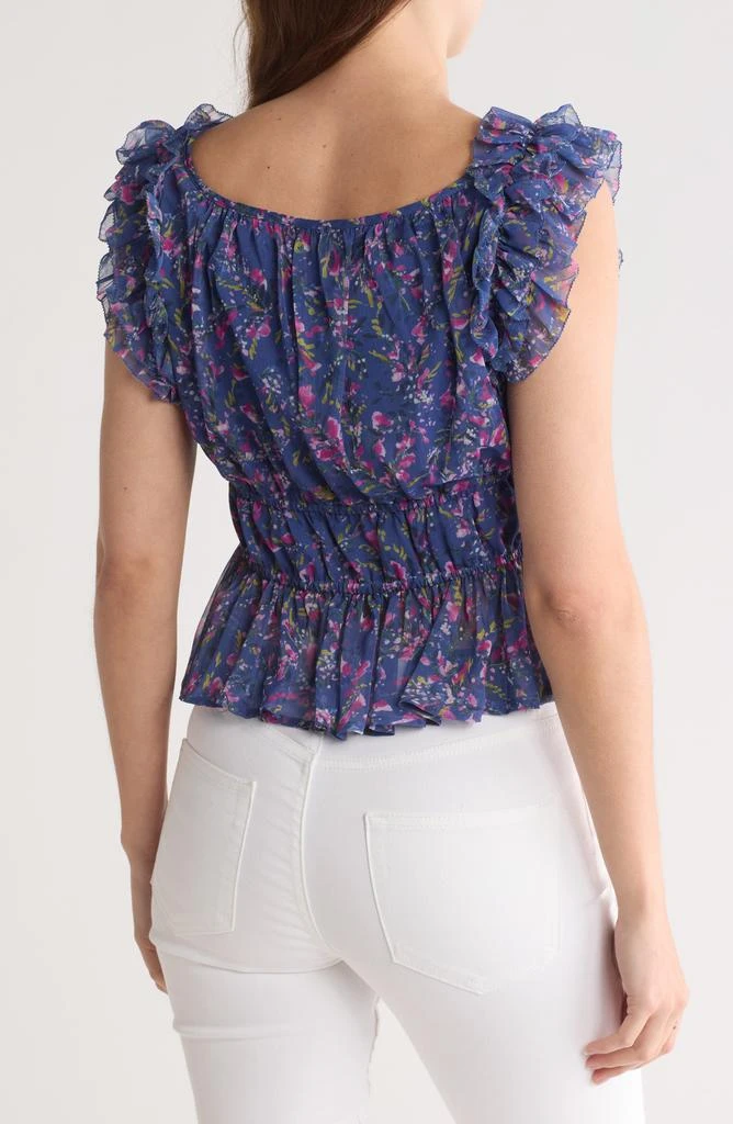 French Connection Gretha Hallie Ruffle Floral Top 2