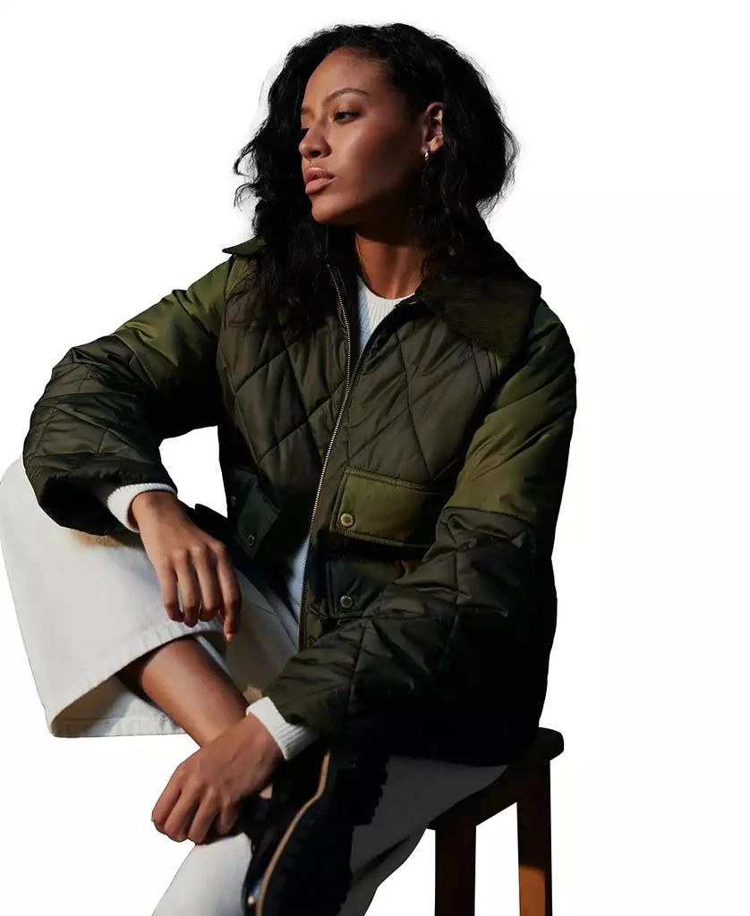 Barbour Women's Milby Quilted Corduroy-Collar Jacket 10
