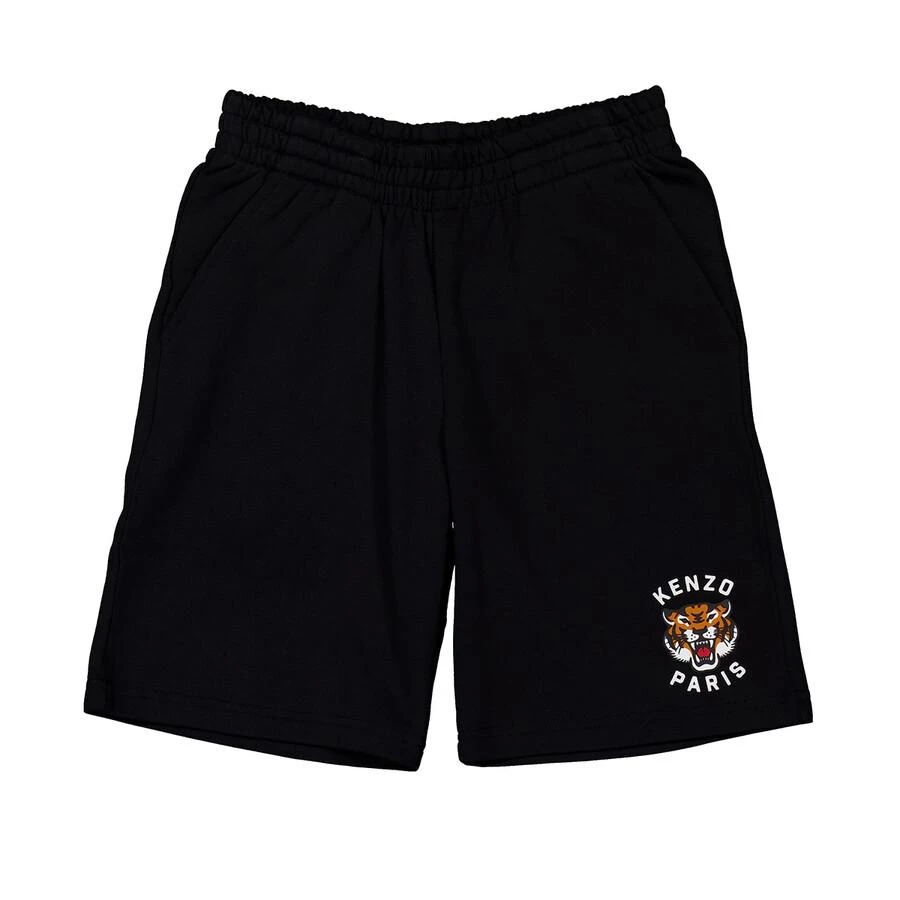 Kenzo Kids Bermuda Regular-Fit Logo Print Cotton Shorts