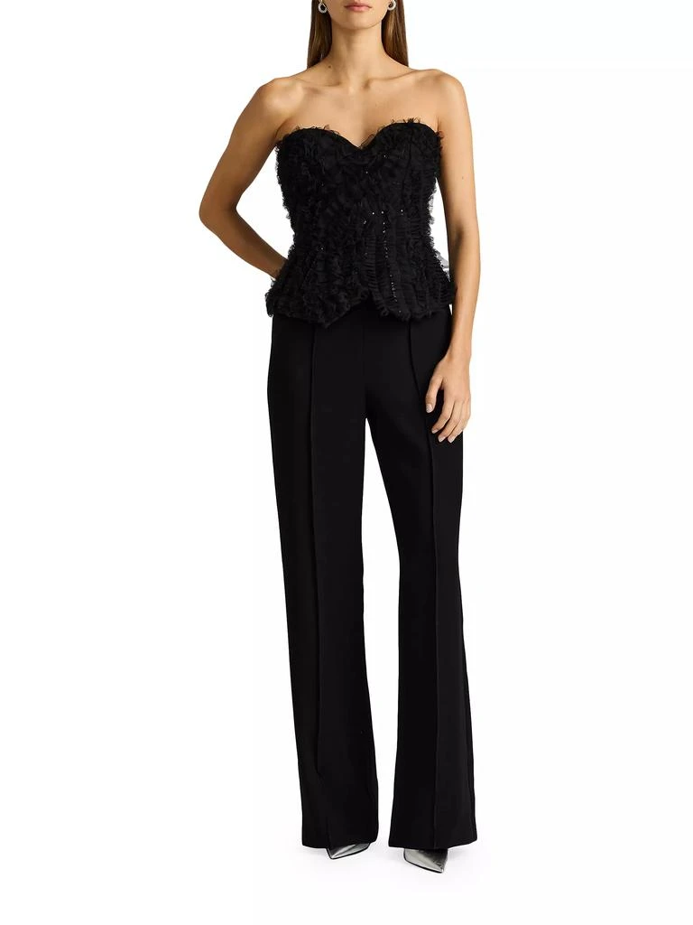 Zac Posen Applique-on-Lace Bustier Jumpsuit 2