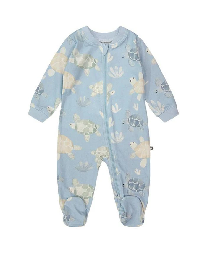 Deux par Deux Boys
 Organic Cotton Jersey Turtle Print One-Piece Pyjama - Baby