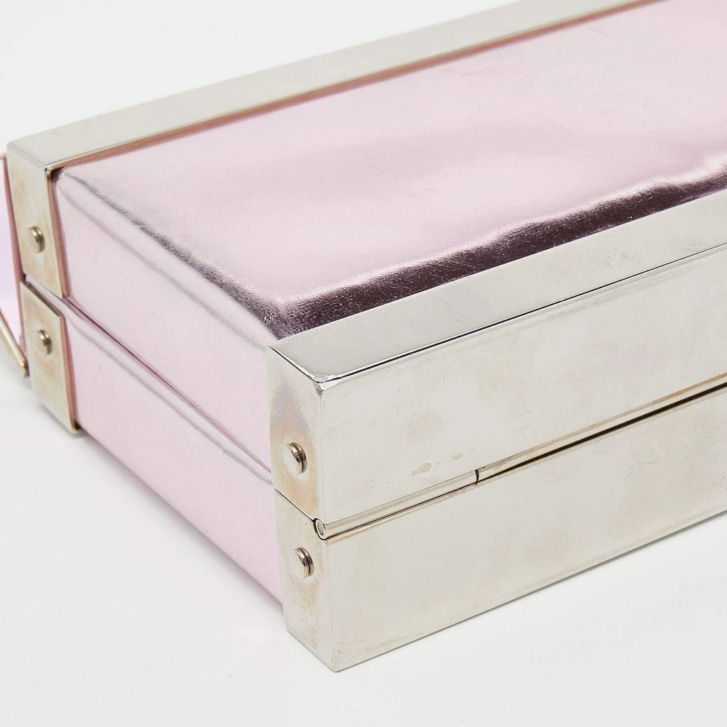 Giuseppe Zanotti Giuseppe Zanotti Metallic Pink Patent Leather And Metal Box Crossbody Bag 11