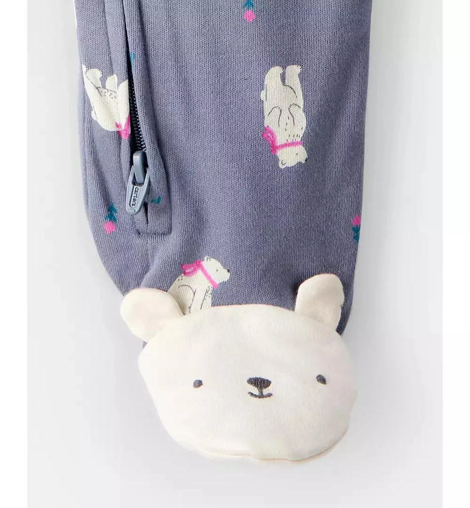 Carter's Baby Girls Polar Bear Print Sleep and Play Pajama 4