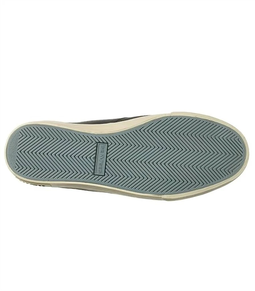 SeaVees Men's Hermosa Plimsoll Wintertide Sneakers In Midnight Leather 4