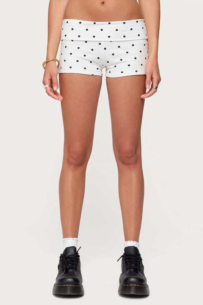 Edikted Edikted Chelsie Polka Dot Foldover Shorts 1