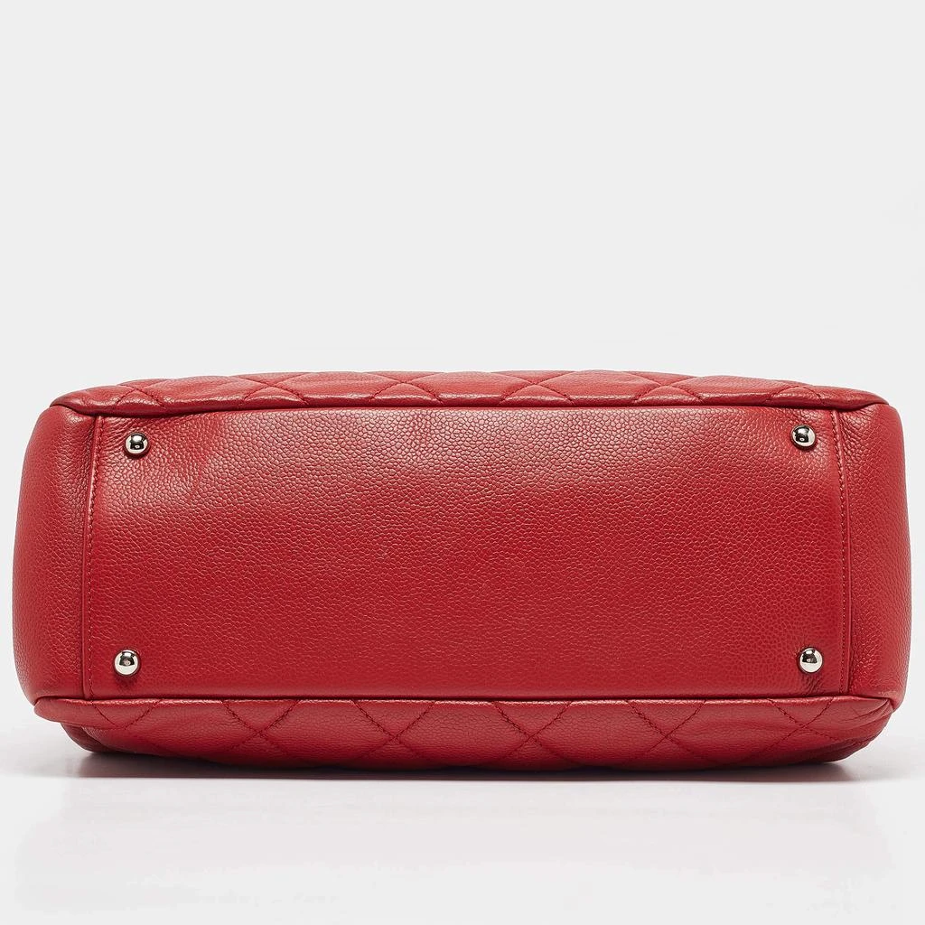 Chanel Chanel Red Quilted Caviar Leather Shopper Tote 8
