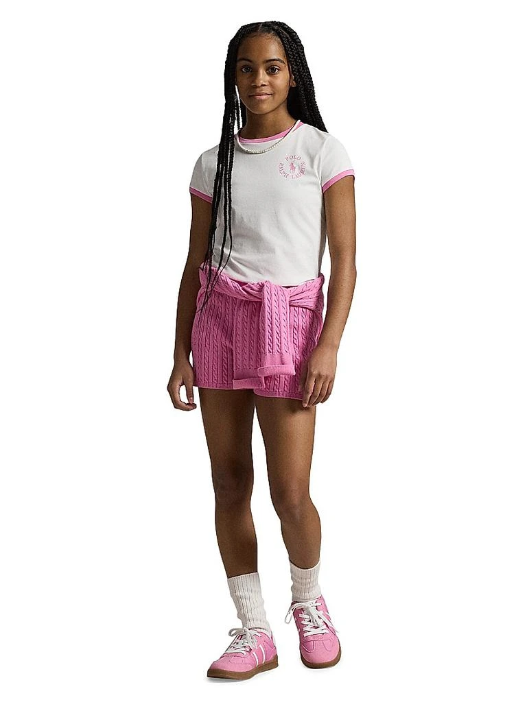 Ralph Lauren Little Girl's &amp; Girl's Cable-Knit Cotton Shorts 6