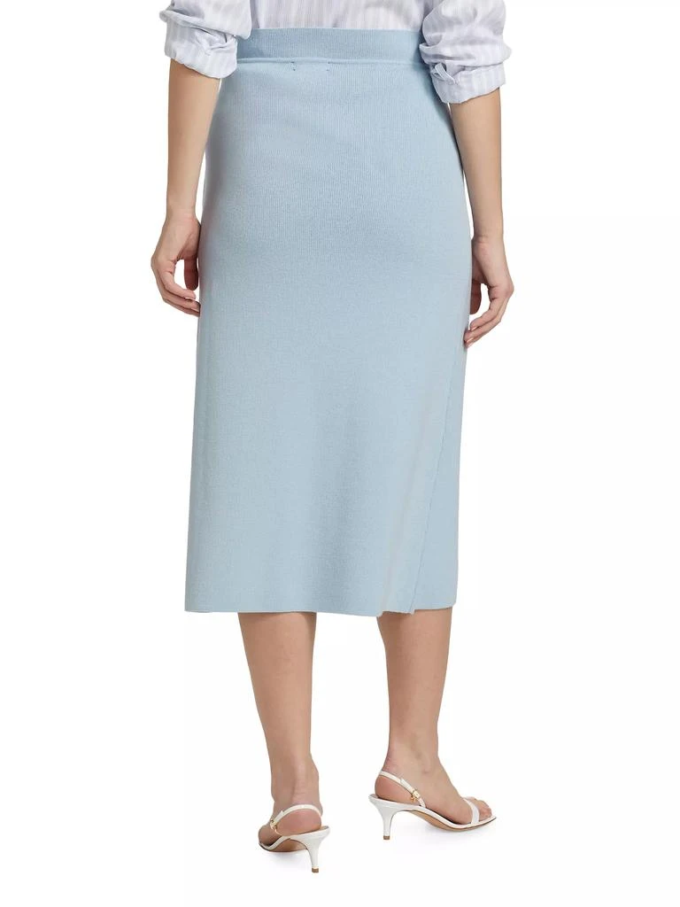 Saks Fifth Avenue Wrap Wool Midi-Skirt 5