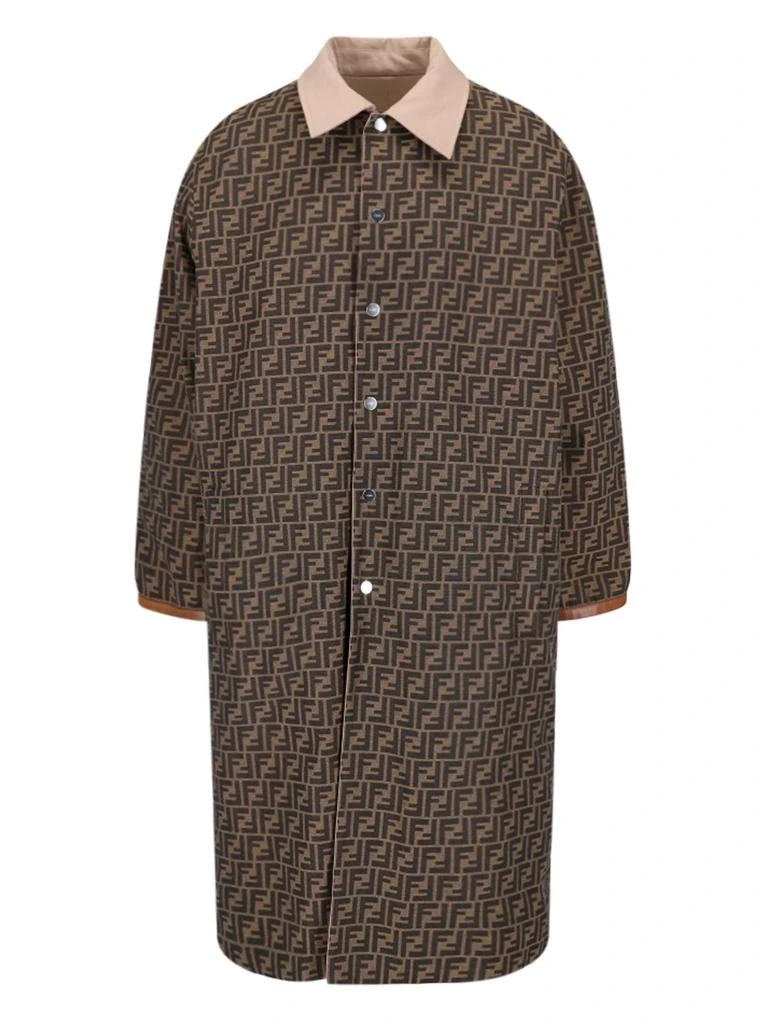Fendi Fendi FF Logo Jacquard Reversible Trench Coat 2