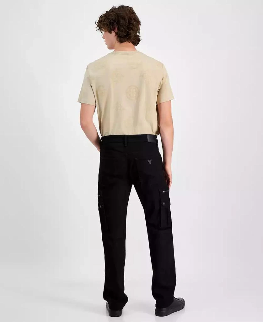 GUESS Men's Mateo Zip Denim Cargo Pants 4