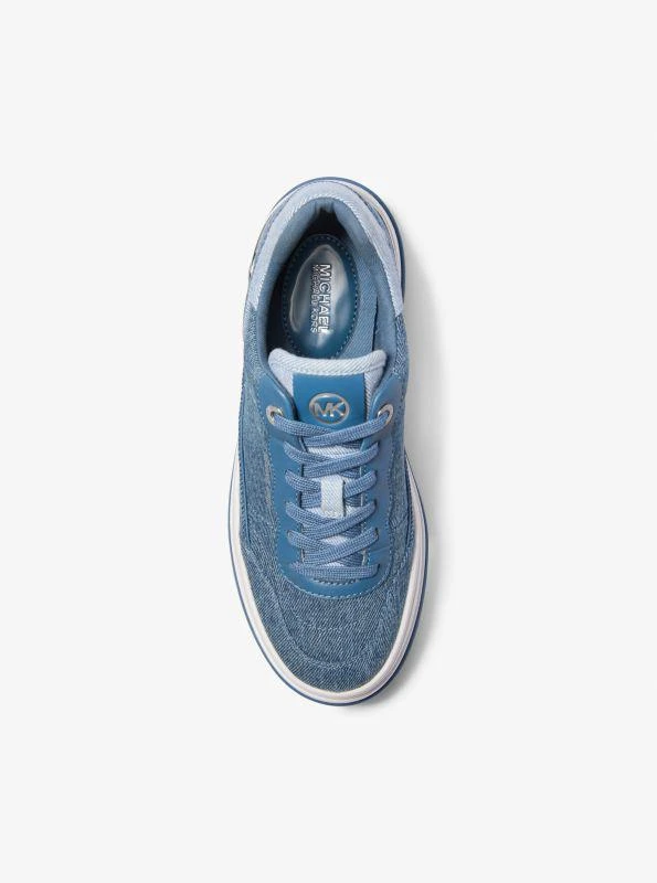 Michael Kors Hayes Two-Tone Denim Platform Sneaker 4