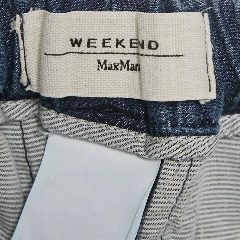 Weekend Max Mara Weekend Max Mara Blue Chambray Wide-Leg Trousers S 4