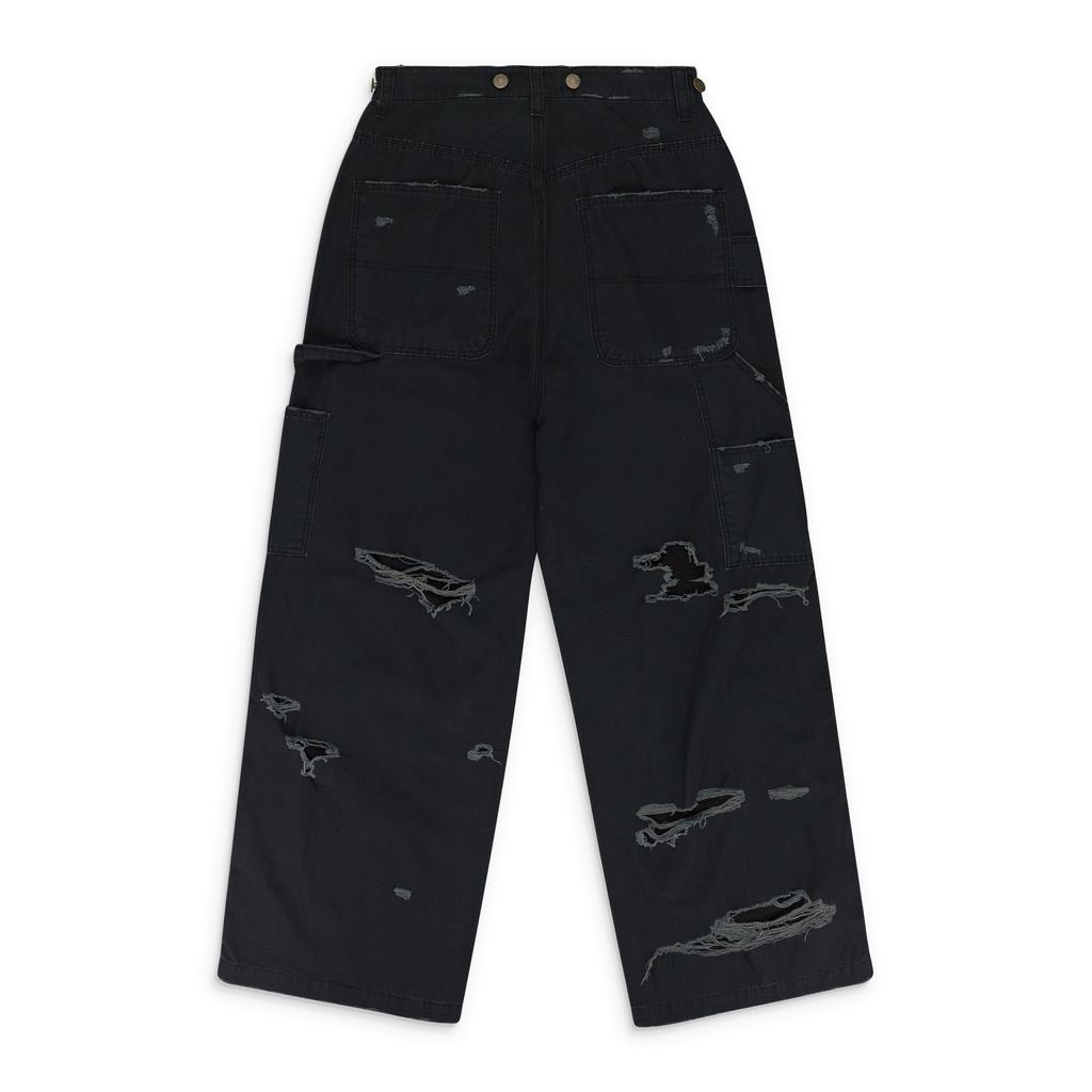Project G/R BLACK DISTRESSED PATCH WORK SWEATPANTS