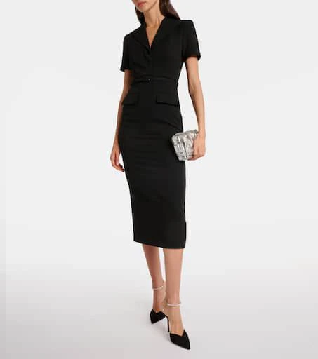 navy blue dress for baby girl Roland Mouret Asymmetric cady midi dress Roland Mouret main image 0