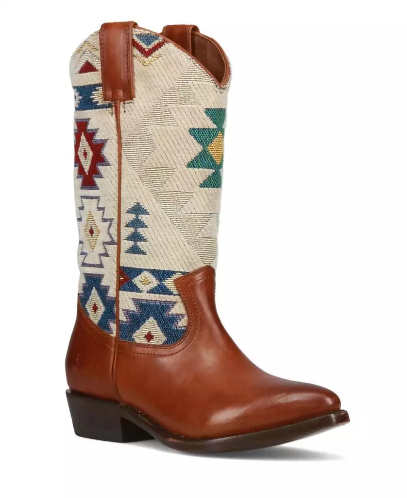 Frye Women's Billy Western Fabric Leather Boots 1