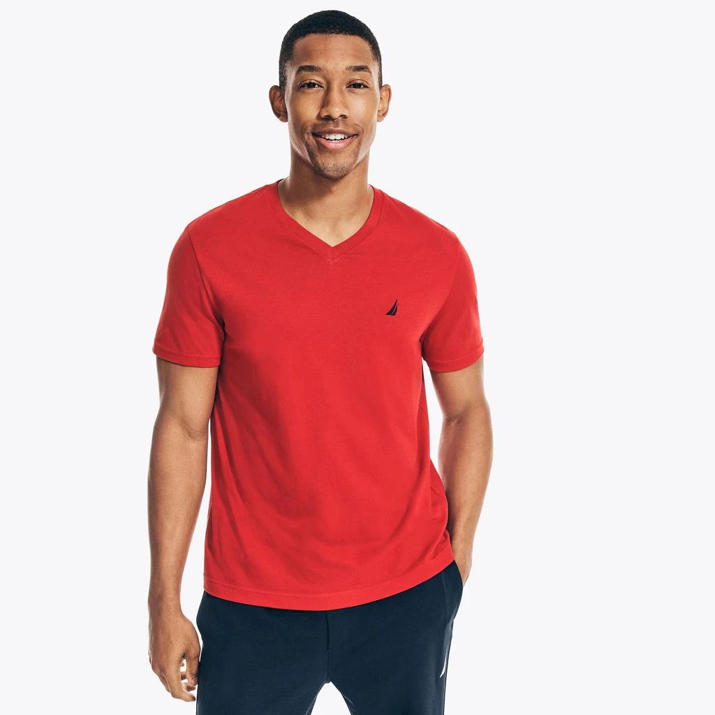 Nautica Mens Premium Cotton V-Neck T-Shirt 6