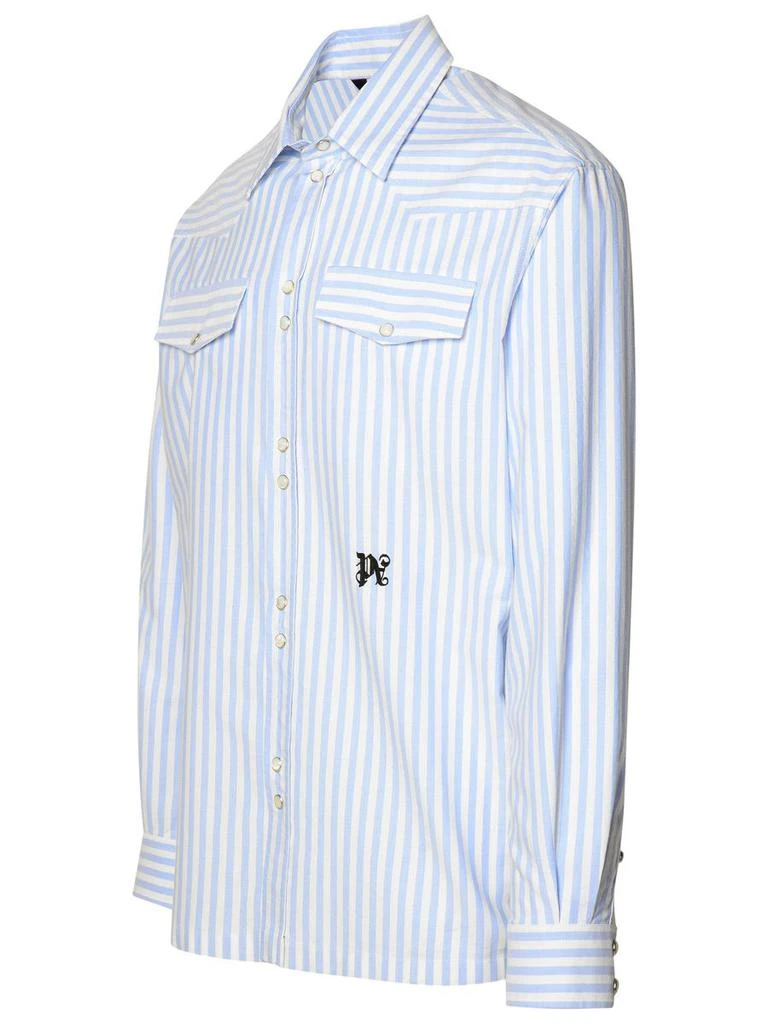 Palm Angels Palm Angels Light Blue Cotton Shirt 2