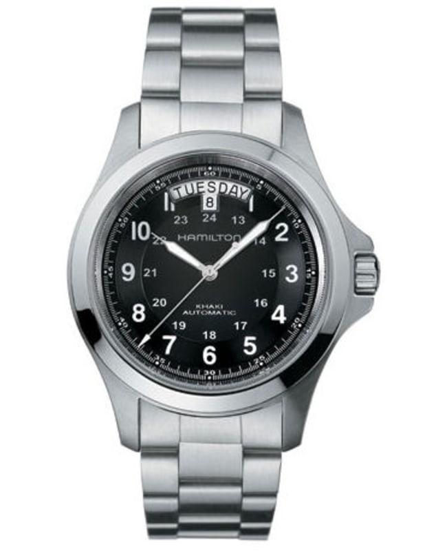 Hamilton Hamilton Khaki Field King Auto Black Dial Stainless Steel Men's Watch H64455133