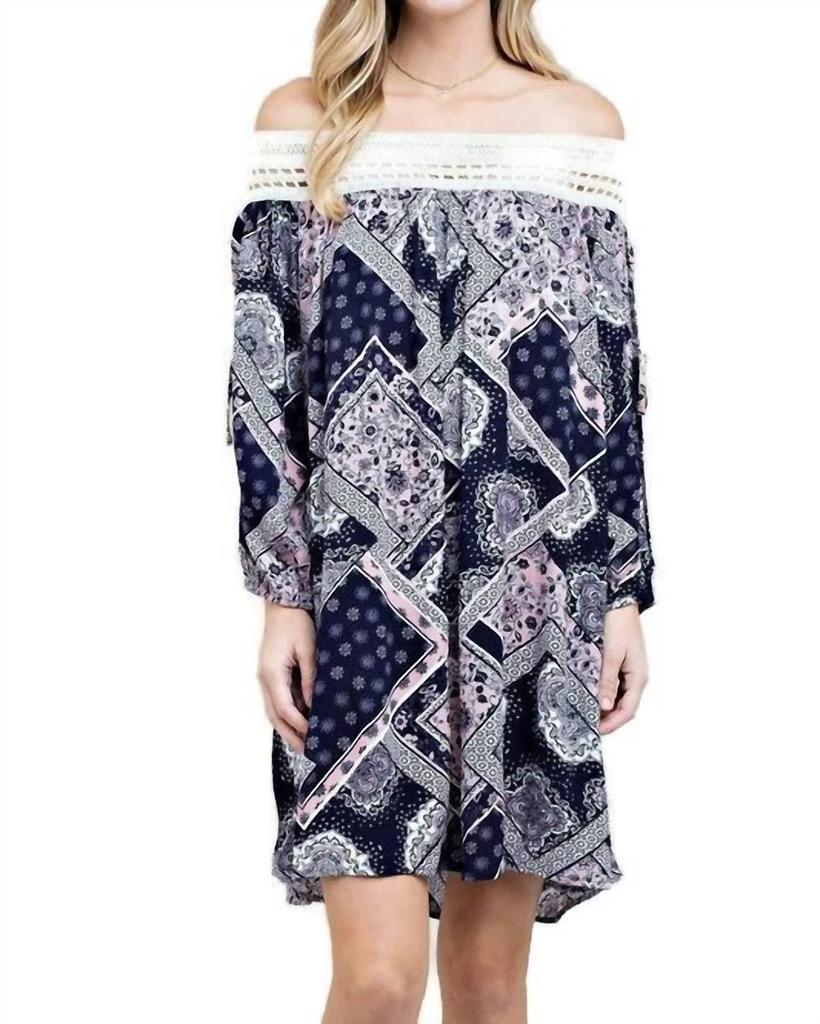 Kori Kori - Batik Patchwork Off the Shoulder Dress