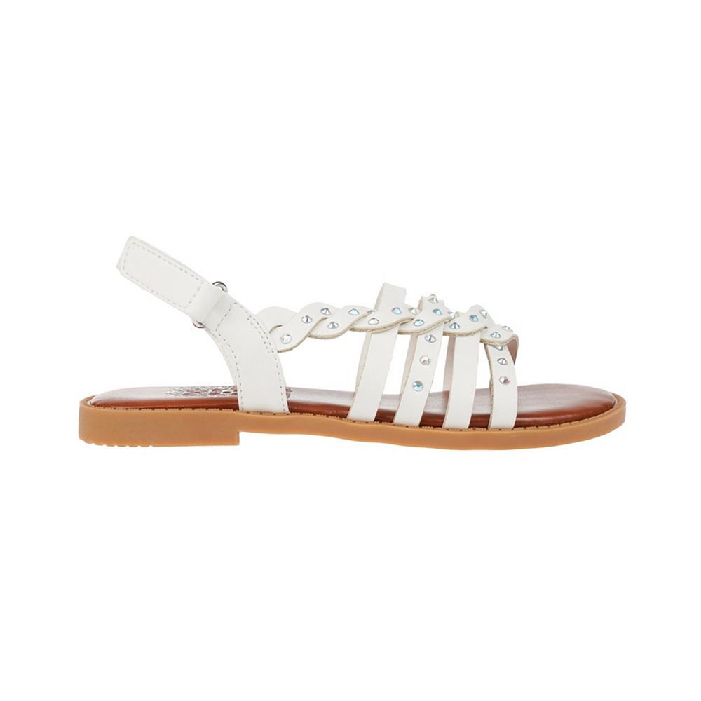 Vince Camuto Big Girl's Braid Strappy Sandal with Rhinestones Polyurethane Sandals