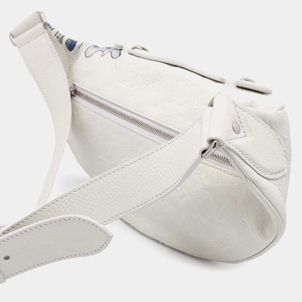 Louis Vuitton Louis Vuitton White Blanc Taurillon Leather Maxi Bumbag 4