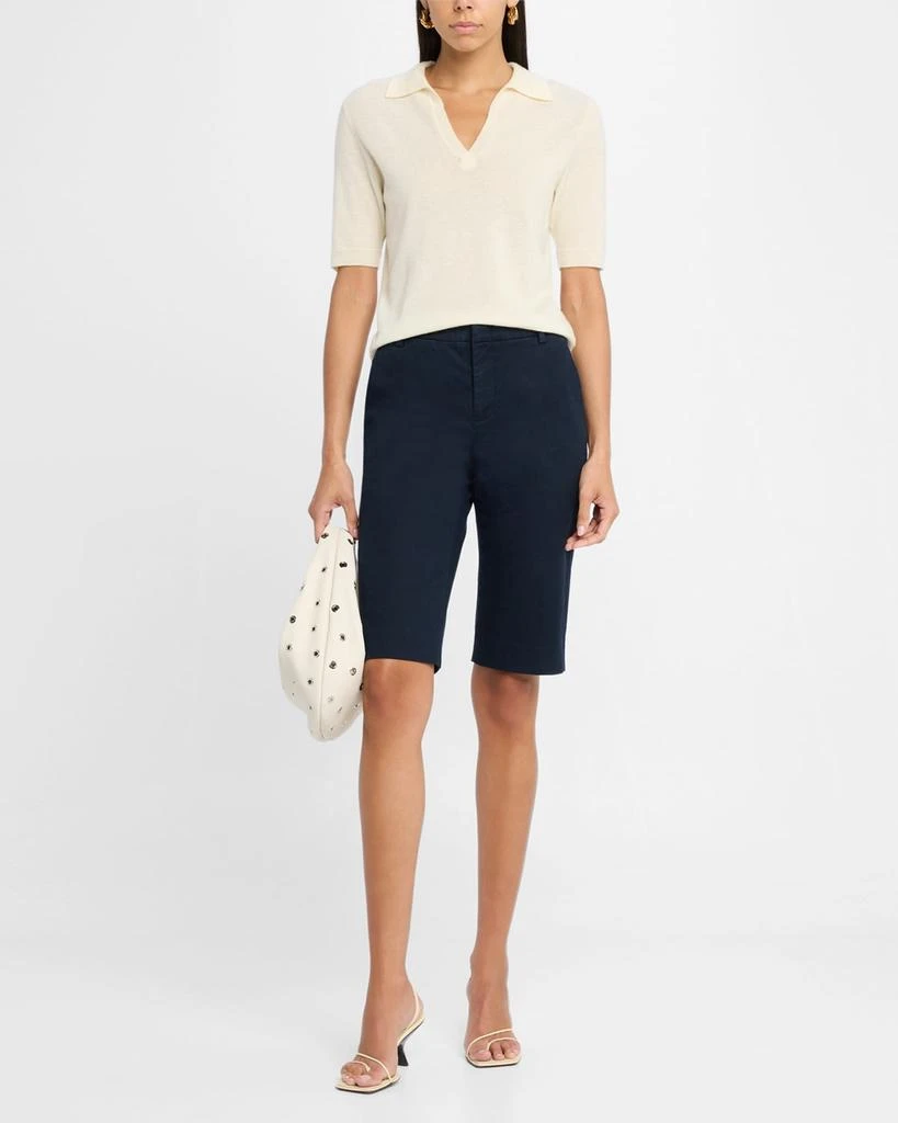 Vince Mulberry Silk and Cashmere Polo Top 3