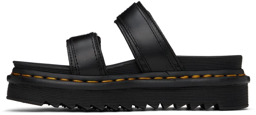 Dr. Martens Black Myles Leather Buckle Slide Sandals 3