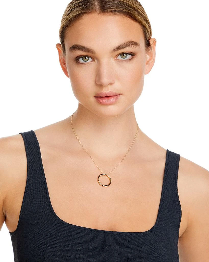 Bloomingdale's 14K Yellow Gold Twisted Ring Pendant Necklace, 18" 2