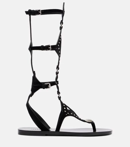 Isabel Marant Boham cutout suede gladiator sandals 4