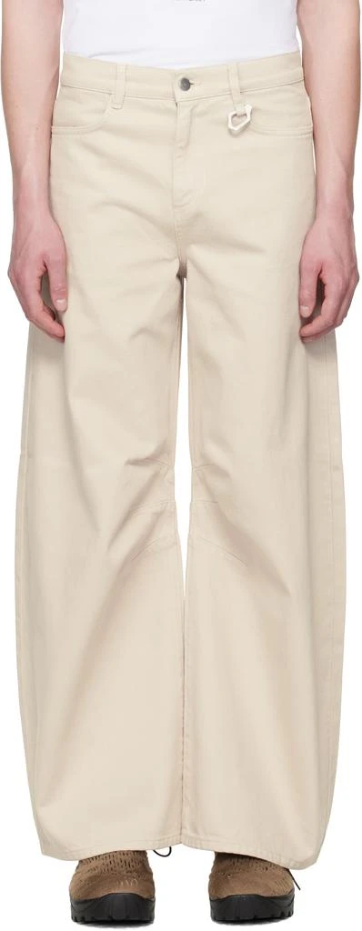 Heliot Emil Beige Loam Denim Jeans 1