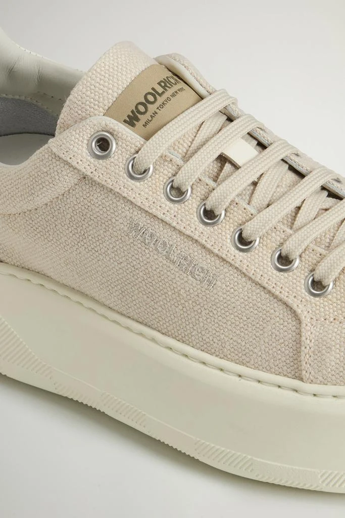 Woolrich Chunky Court Sneakers with Embroidered Logo - Women - Beige 5