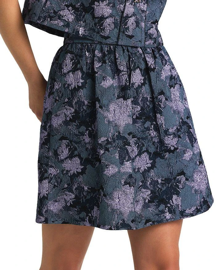 St. John Floral Metallic Skirt 4