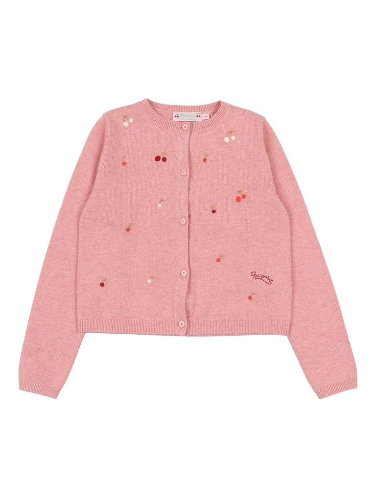 Bonpoint Bonpoint Lilith Cherry Embroidered Crewneck Cardigan 1
