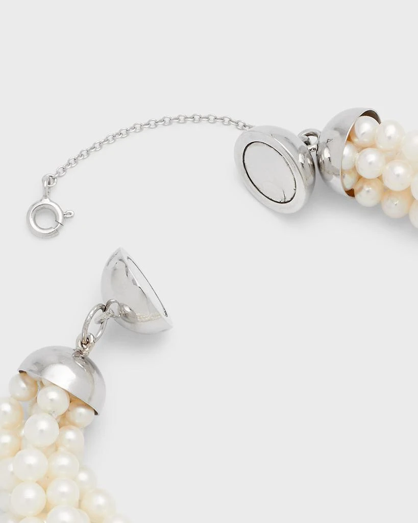 Utopia Six-Strand Pearl Tassel Bracelet with Diamonds 4