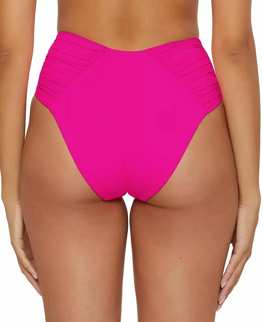Becca Women's Ruched High-Waist Bikini Bottoms 4