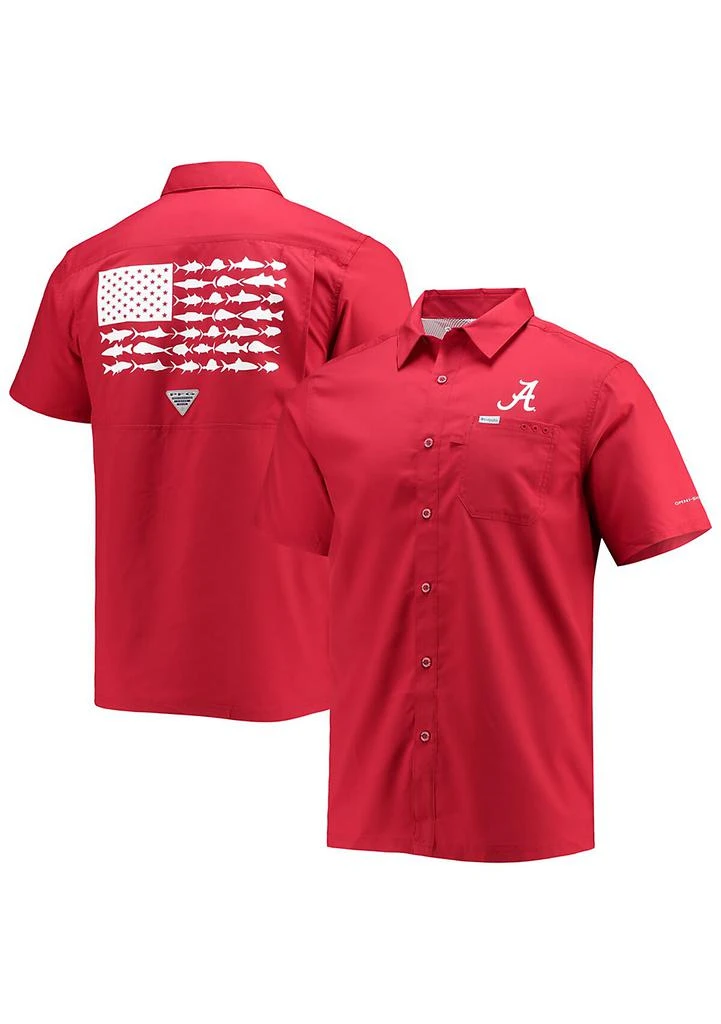 Columbia Alabama Crimson Tide NCAA PFG Alabama Tide Slack Tide Camp Button-Up Shirt